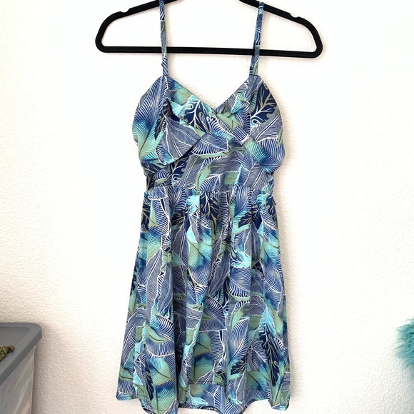 Roxy Dresses & Skirts - Roxy | Blue Palm Leaf Mini Dress